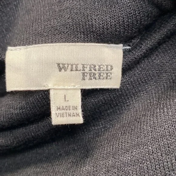 ❗️SOLD❗️ Wilfred Free Black Long Sleeve Mock Neck Resing Maxi Dress Size L - Picture 6 of 9